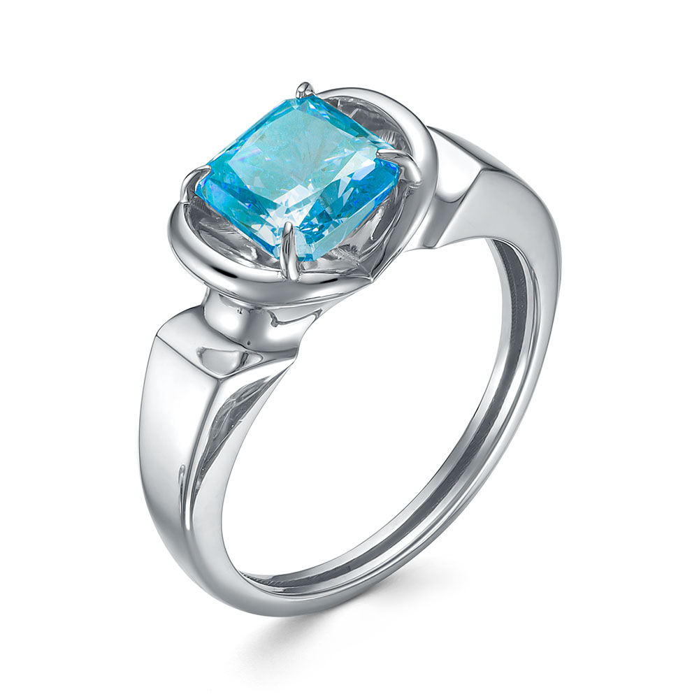 Кольцо из серебра с бриллианитом