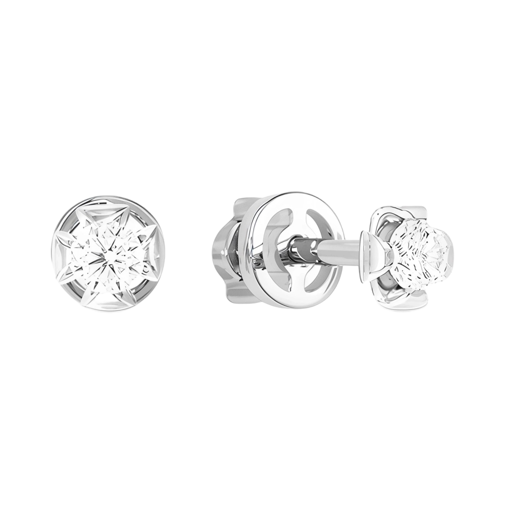 Ювелирное изделие - Серьги из серебра с фианитами в магазине Best-Gold 146958