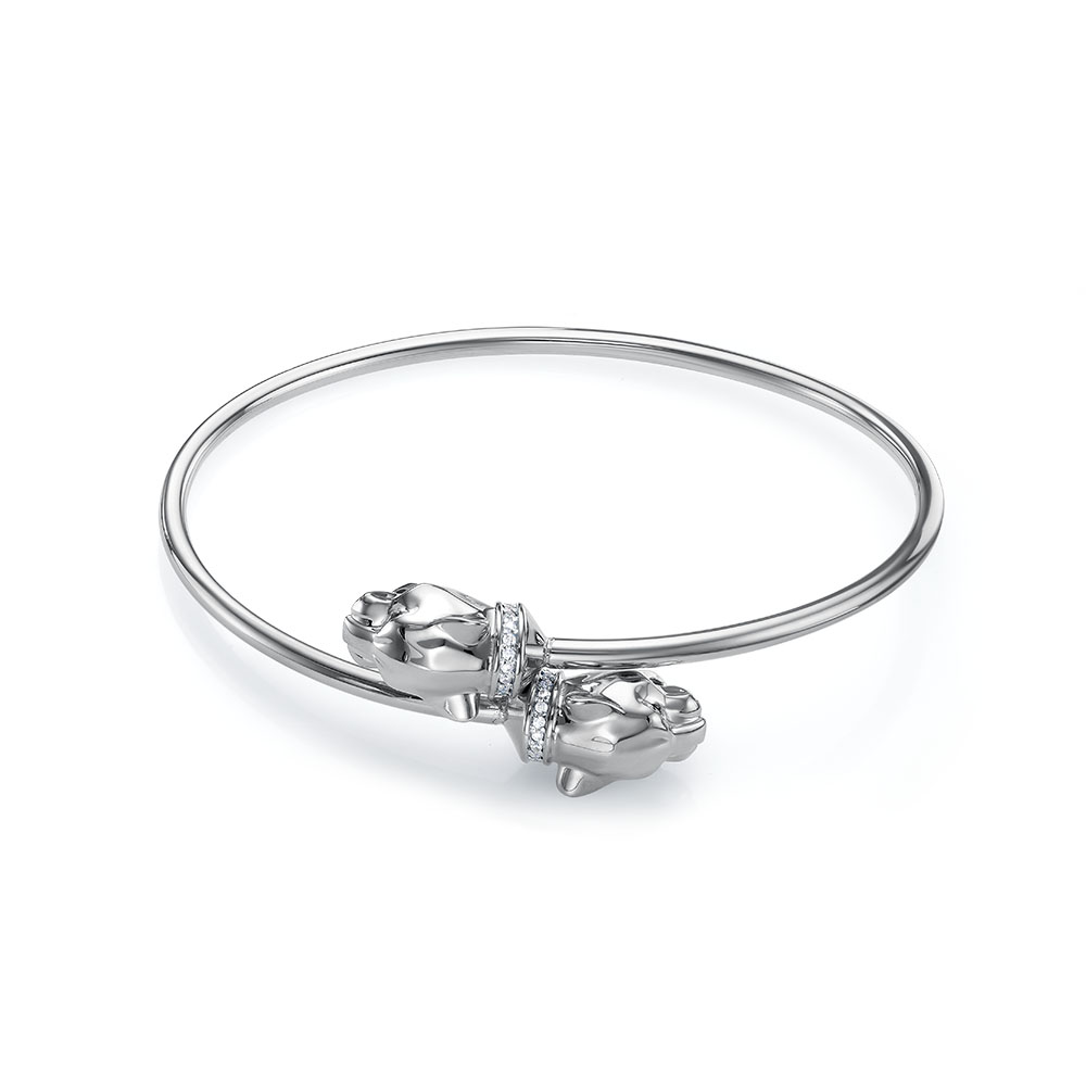 Ювелирное изделие - Браслет жесткий из серебра с фианитами в магазине Best-Gold 157894