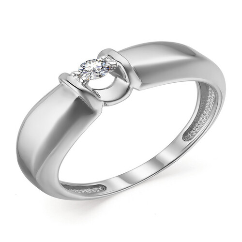 Кольцо помолвочное из белого золота с бриллиантом Ювелирное изделие - Кольцо помолвочное из белого золота с бриллиантом в магазине Best-Gold 082338