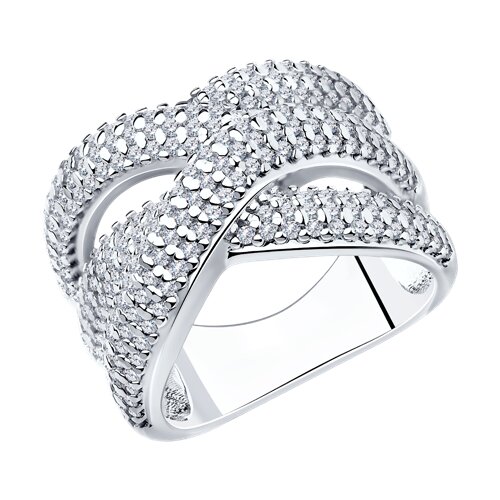 Кольцо из серебра с фианитами Ювелирное изделие - Кольцо из серебра с фианитами в магазине Best-Gold 106233