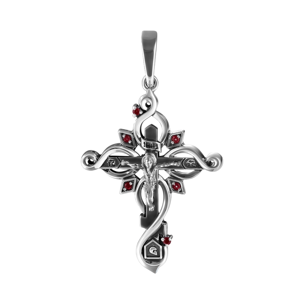 Ювелирное изделие - Крест из серебра с фианитами в магазине Best-Gold 127239