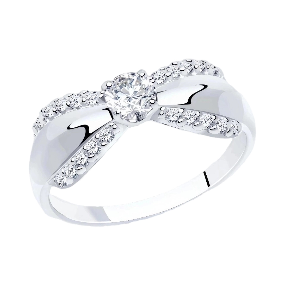 Кольцо из серебра с фианитами Ювелирное изделие - Кольцо из серебра с фианитами в магазине Best-Gold 152761