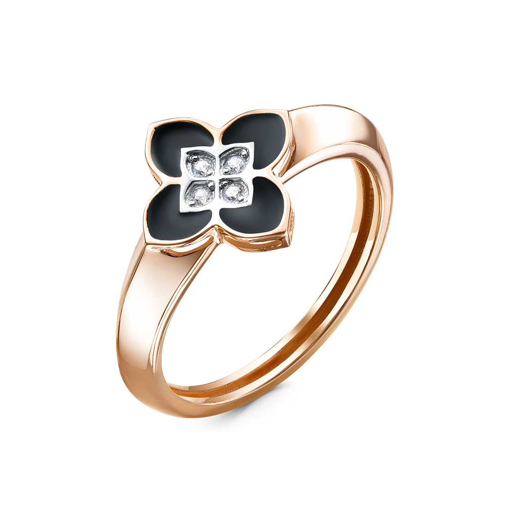 Кольцо из красного золота с фианитами Ювелирное изделие - Кольцо из красного золота с фианитами в магазине Best-Gold 149530