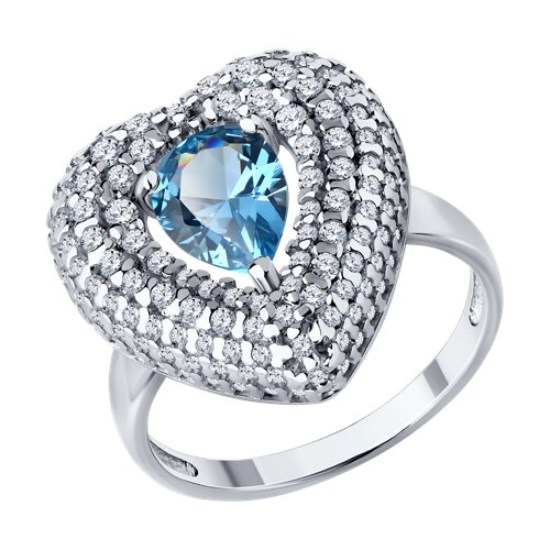 Кольцо из серебра с фианитами Ювелирное изделие - Кольцо из серебра с фианитами в магазине Best-Gold 141232