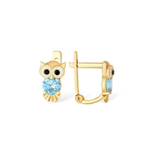 Серьги из красного золота с фианитами Ювелирное изделие - Серьги из красного золота с фианитами в магазине Best-Gold 007687