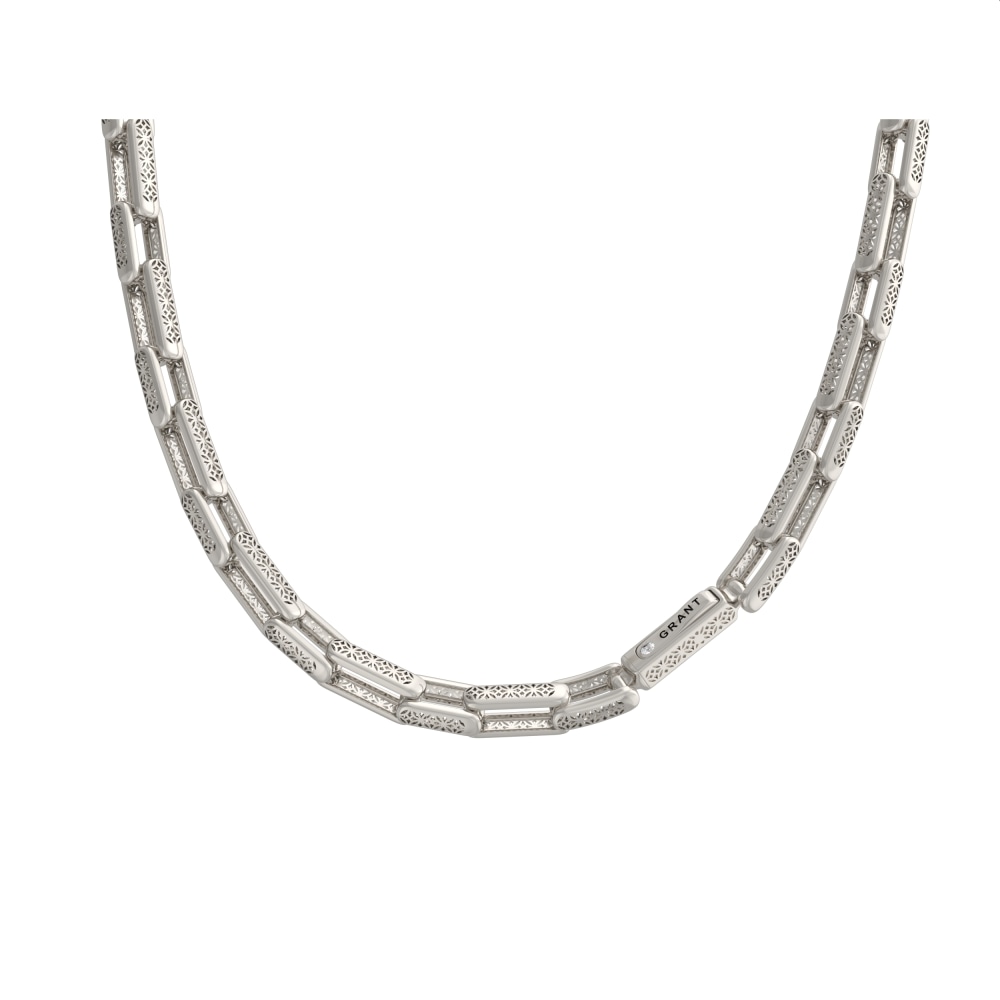 Цепь из белого золота с бриллиантами, фантазийное плетение Ювелирное изделие - Цепь из белого золота с бриллиантами, фантазийное плетение в магазине Best-Gold 132390