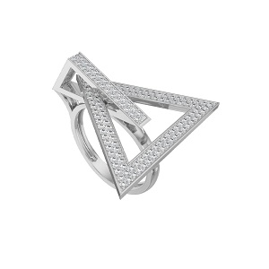 Кольцо из белого золота с фианитами Ювелирное изделие - Кольцо из белого золота с фианитами в магазине Best-Gold 030203