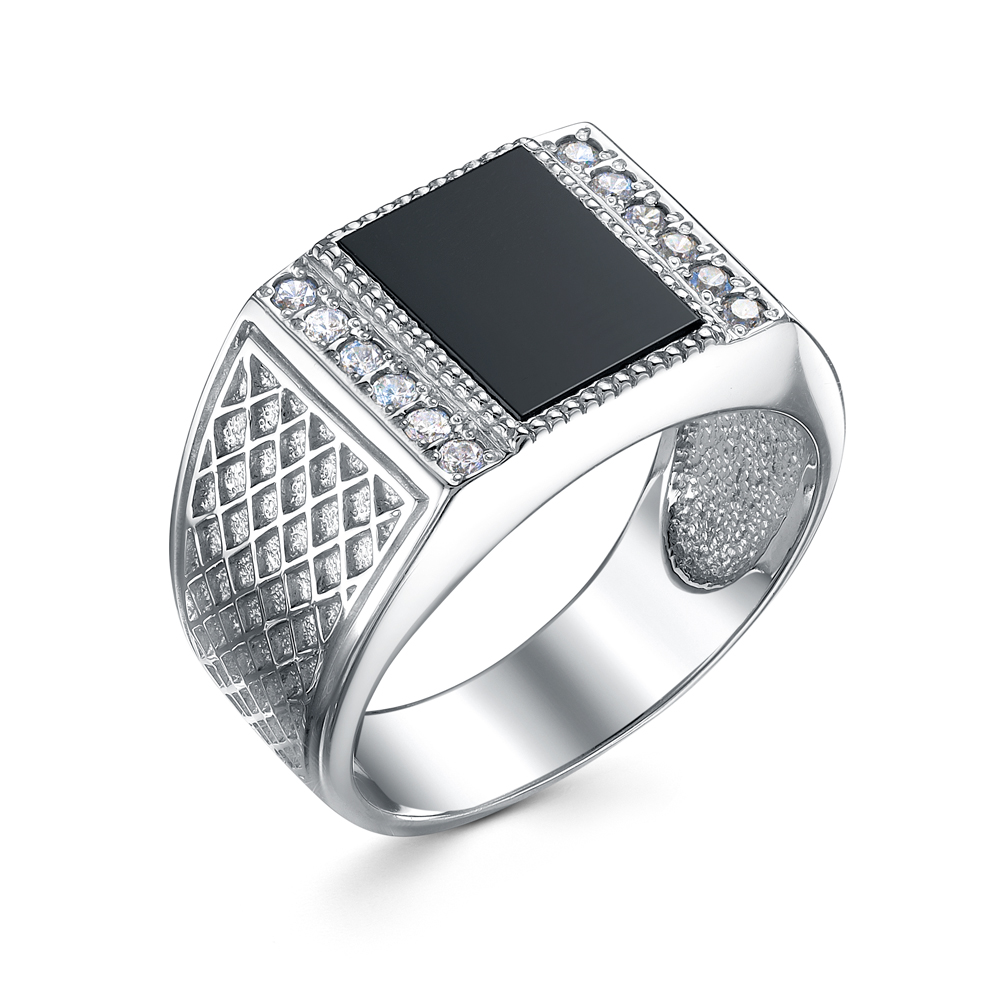 Печатка в серебре с фианитами Ювелирное изделие - Печатка в серебре с фианитами в магазине Best-Gold 127127