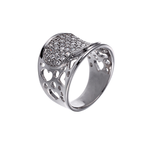 Кольцо из серебра с фианитами Ювелирное изделие - Кольцо из серебра с фианитами в магазине Best-Gold 060236