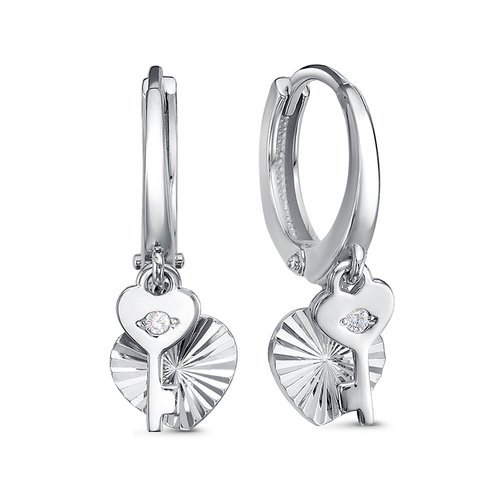 Серьги из серебра с фианитами Ювелирное изделие - Серьги из серебра с фианитами в магазине Best-Gold 141093