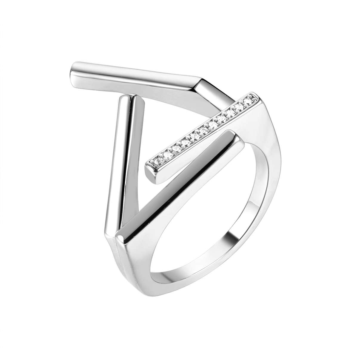 Кольцо из серебра с фианитами Ювелирное изделие - Кольцо из серебра с фианитами в магазине Best-Gold 147140