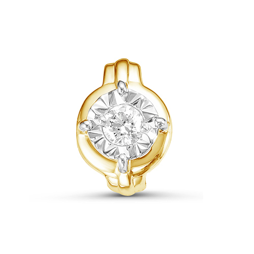 Ювелирное изделие - Подвеска из желтого золота с бриллиантом в магазине Best-Gold 075907