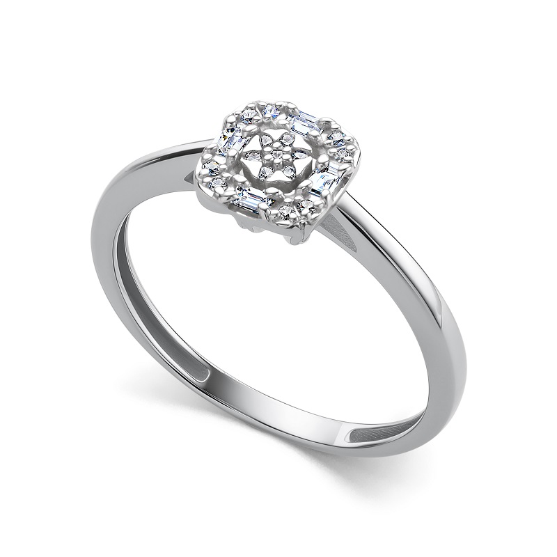 Кольцо из белого золота с бриллиантами Ювелирное изделие - Кольцо из белого золота с бриллиантами в магазине Best-Gold 154378