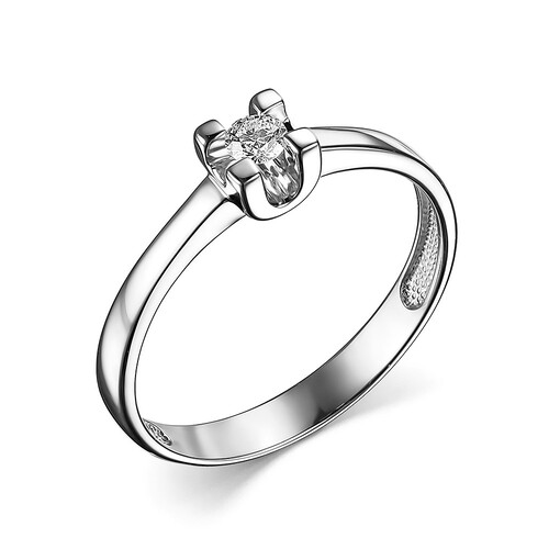 Ювелирное изделие - Кольцо помолвочное из белого золота с бриллиантом в магазине Best-Gold 064684