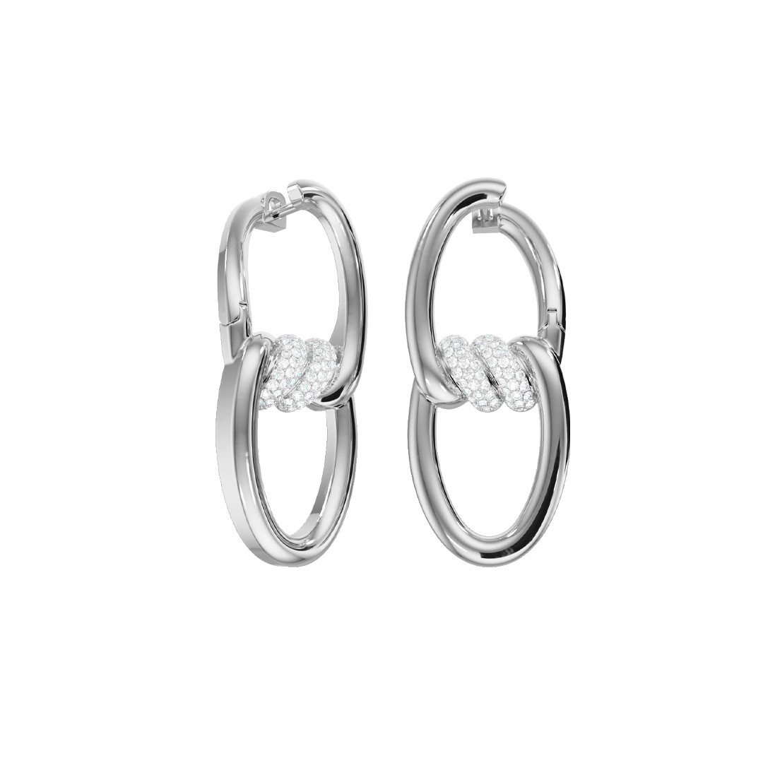 Серьги из серебра с фианитами Ювелирное изделие - Серьги из серебра с фианитами в магазине Best-Gold 145517