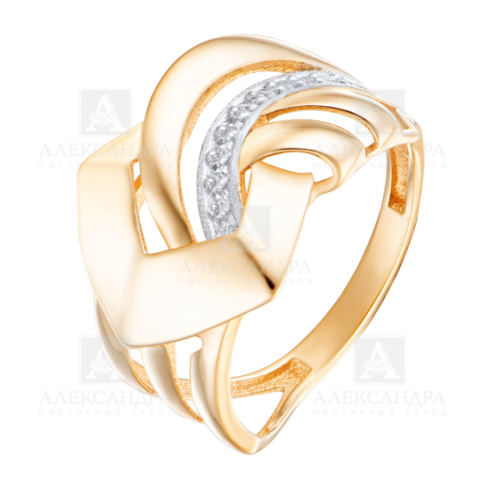 Кольцо из красного золота с фианитами Ювелирное изделие - Кольцо из красного золота с фианитами в магазине Best-Gold 132061