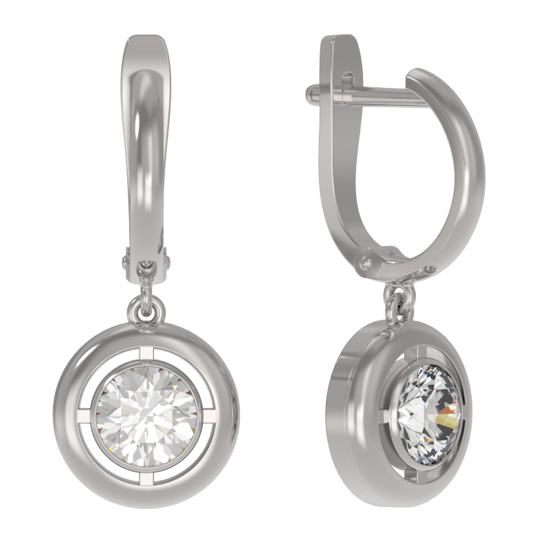 Ювелирное изделие - Серьги из серебра с фианитами в магазине Best-Gold 095551