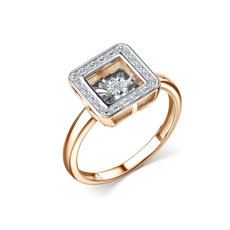 Кольцо из красного золота с бриллиантами Ювелирное изделие - Кольцо из красного золота с бриллиантами в магазине Best-Gold 144427