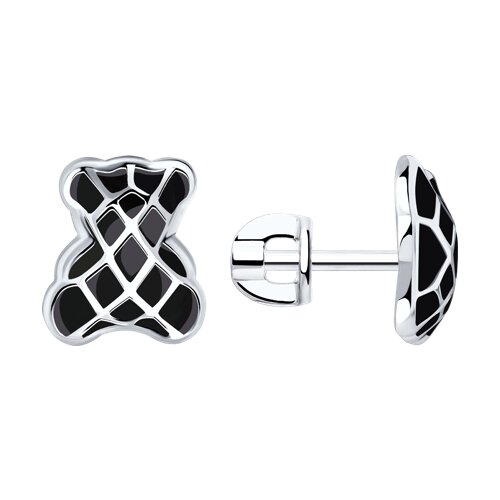 Серьги из серебра с эмалью Ювелирное изделие - Серьги из серебра с эмалью в магазине Best-Gold 044793