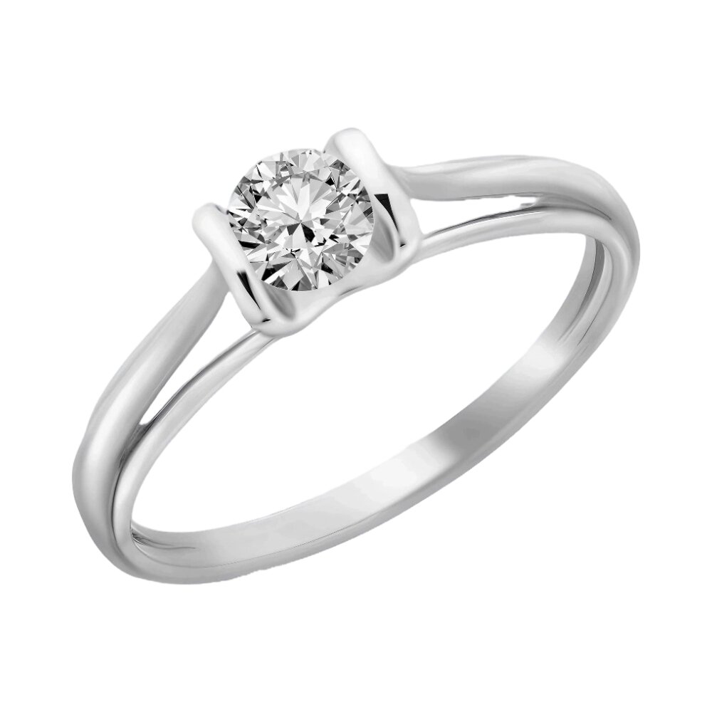 Кольцо помолвочное из белого золота с фианитами Ювелирное изделие - Кольцо помолвочное из белого золота с фианитами в магазине Best-Gold 124803