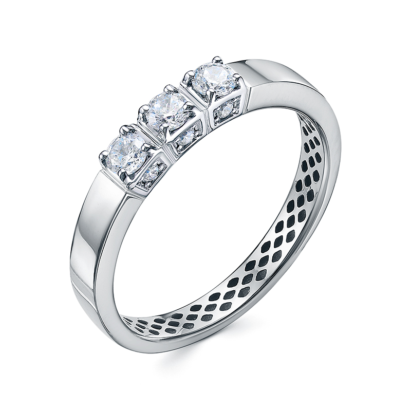 Ювелирное изделие - Кольцо из серебра с фианитами в магазине Best-Gold 158371