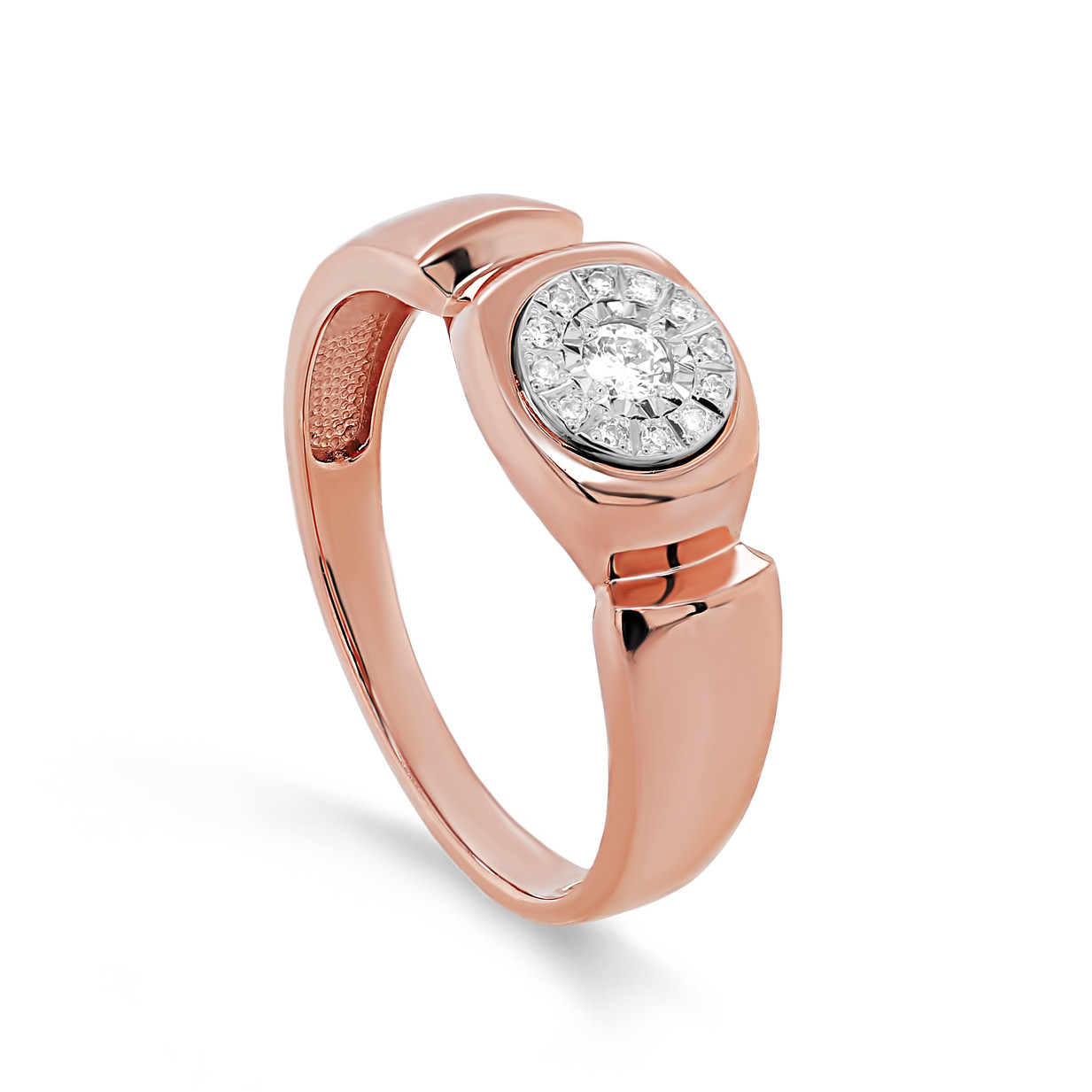 Кольцо из красного золота с бриллиантами Ювелирное изделие - Кольцо из красного золота с бриллиантами в магазине Best-Gold 032536