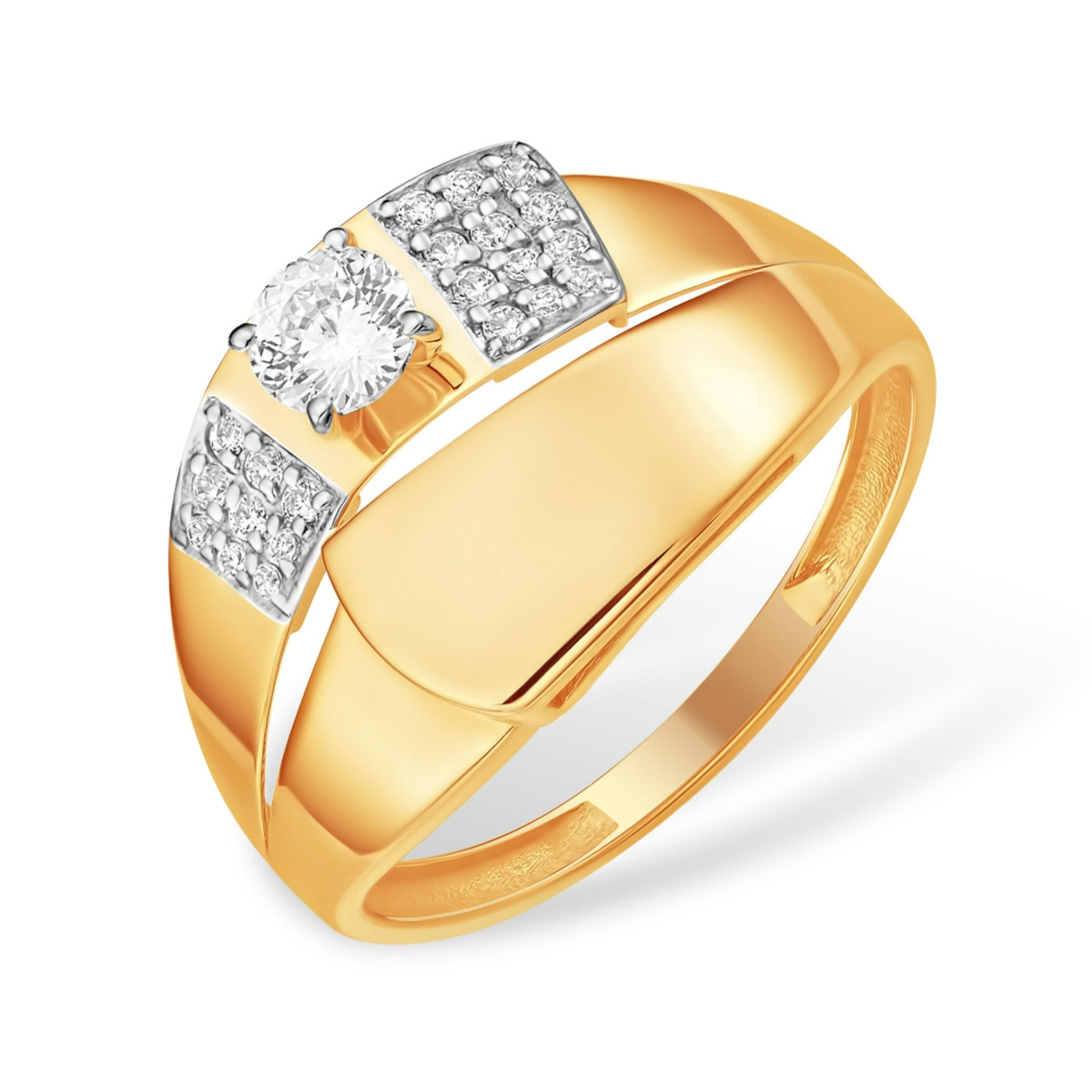 Ювелирное изделие - Кольцо из красного золота с фианитами в магазине Best-Gold 151550