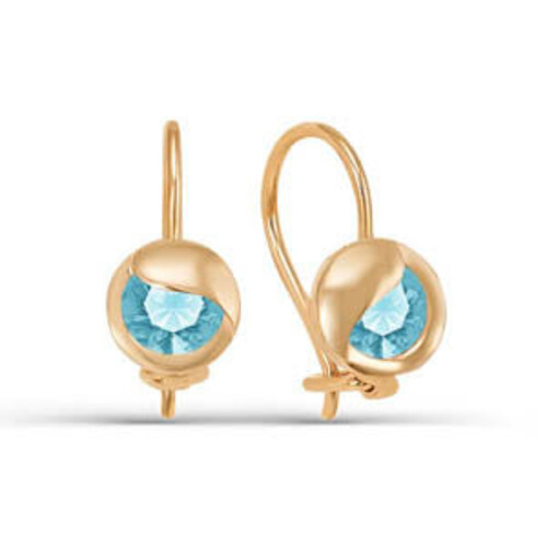 Серьги из красного золота с фианитами Ювелирное изделие - Серьги из красного золота с фианитами в магазине Best-Gold 052723