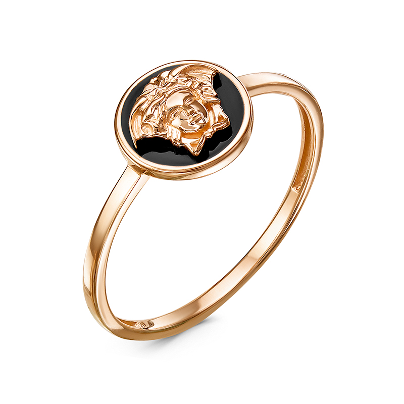 Кольцо из красного золота с эмалью Ювелирное изделие - Кольцо из красного золота с эмалью в магазине Best-Gold 122265