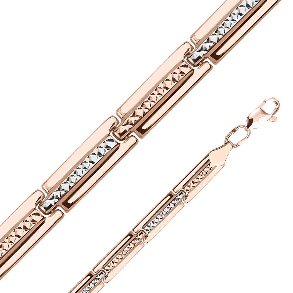 Ювелирное изделие - Браслет мужской из красного золота в магазине Best-Gold 000766