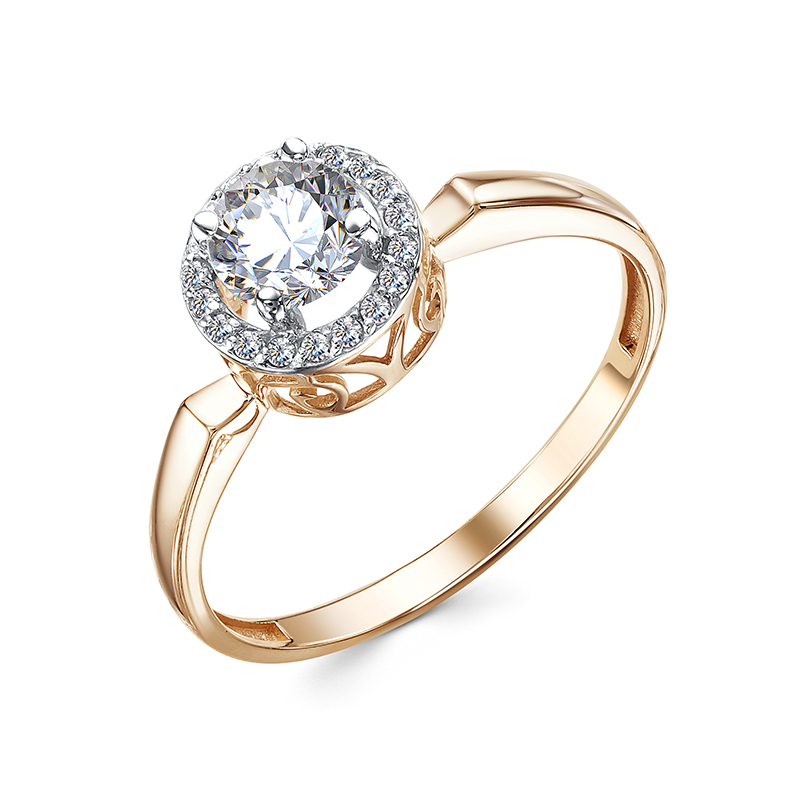 Кольцо из красного золота с фианитами Ювелирное изделие - Кольцо из красного золота с фианитами в магазине Best-Gold 126545