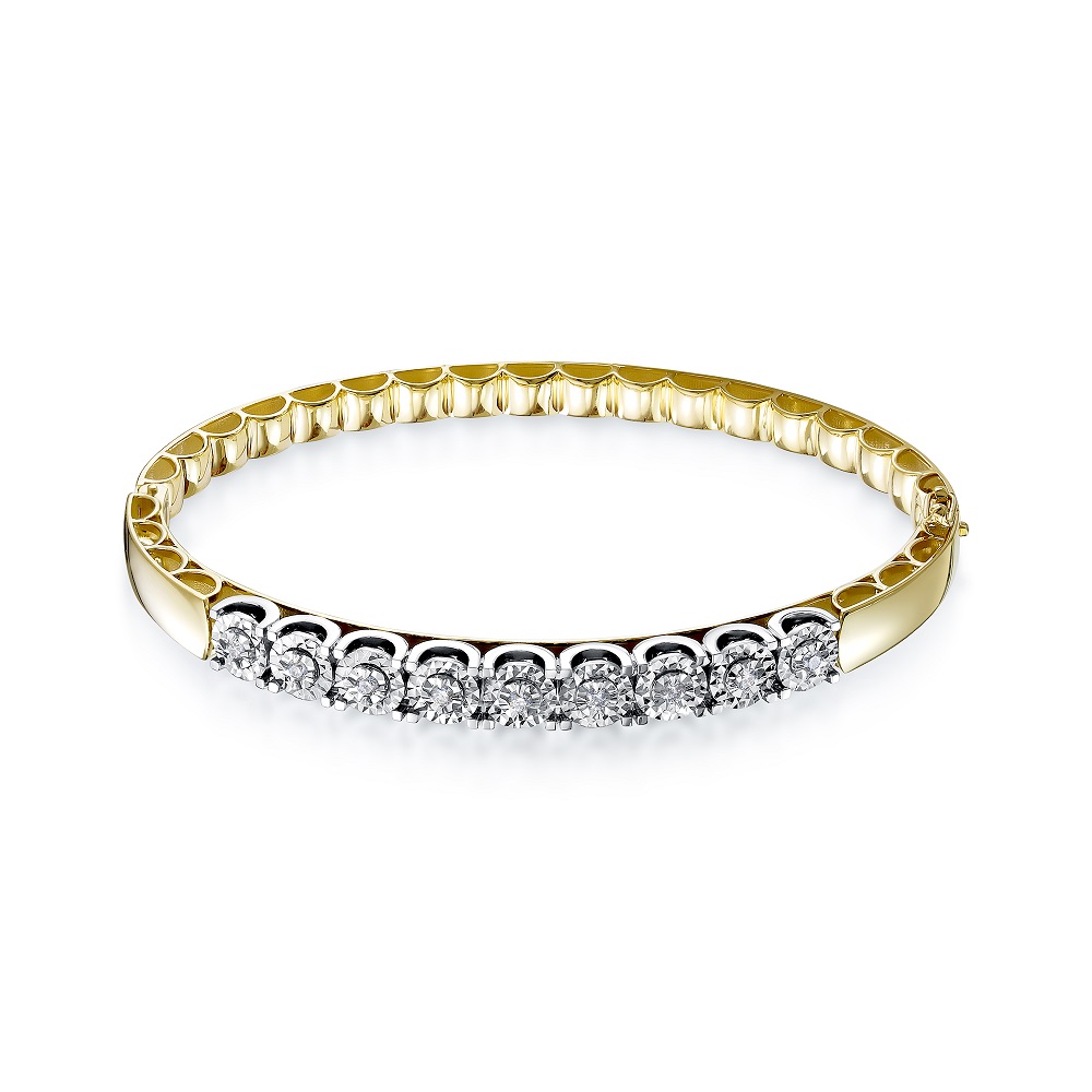 Браслет из желтого золота с бриллиантами Ювелирное изделие - Браслет из желтого золота с бриллиантами в магазине Best-Gold 149370