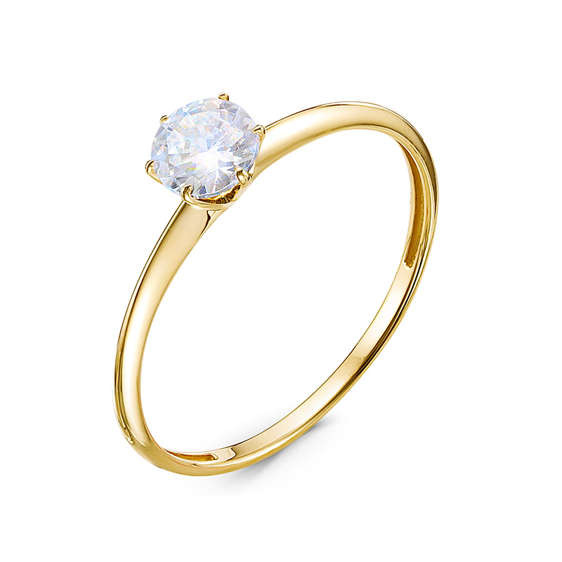 Кольцо из жёлтого золота с фианитами Ювелирное изделие - Кольцо из жёлтого золота с фианитами в магазине Best-Gold 128153