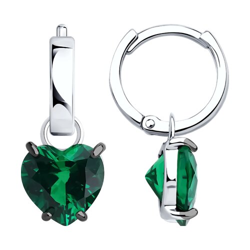 Серьги из серебра с фианитами Ювелирное изделие - Серьги из серебра с фианитами в магазине Best-Gold 141656