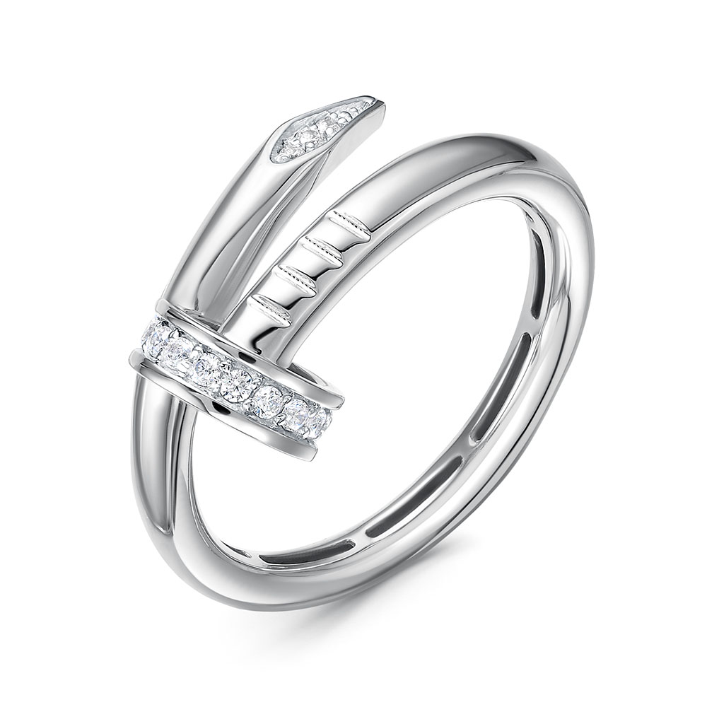 Ювелирное изделие - Кольцо из серебра с фианитами в магазине Best-Gold 157936