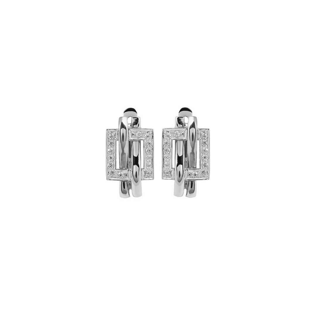 Серьги из серебра с фианитами Ювелирное изделие - Серьги из серебра с фианитами в магазине Best-Gold 107984