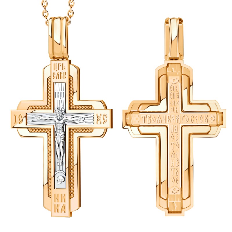 Крест из красного золота Ювелирное изделие - Крест из красного золота в магазине Best-Gold 155906