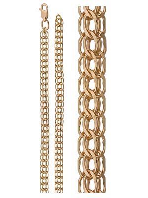 Цепь из красного золота плетение Питон Ювелирное изделие - Цепь из красного золота плетение Питон в магазине Best-Gold 071023