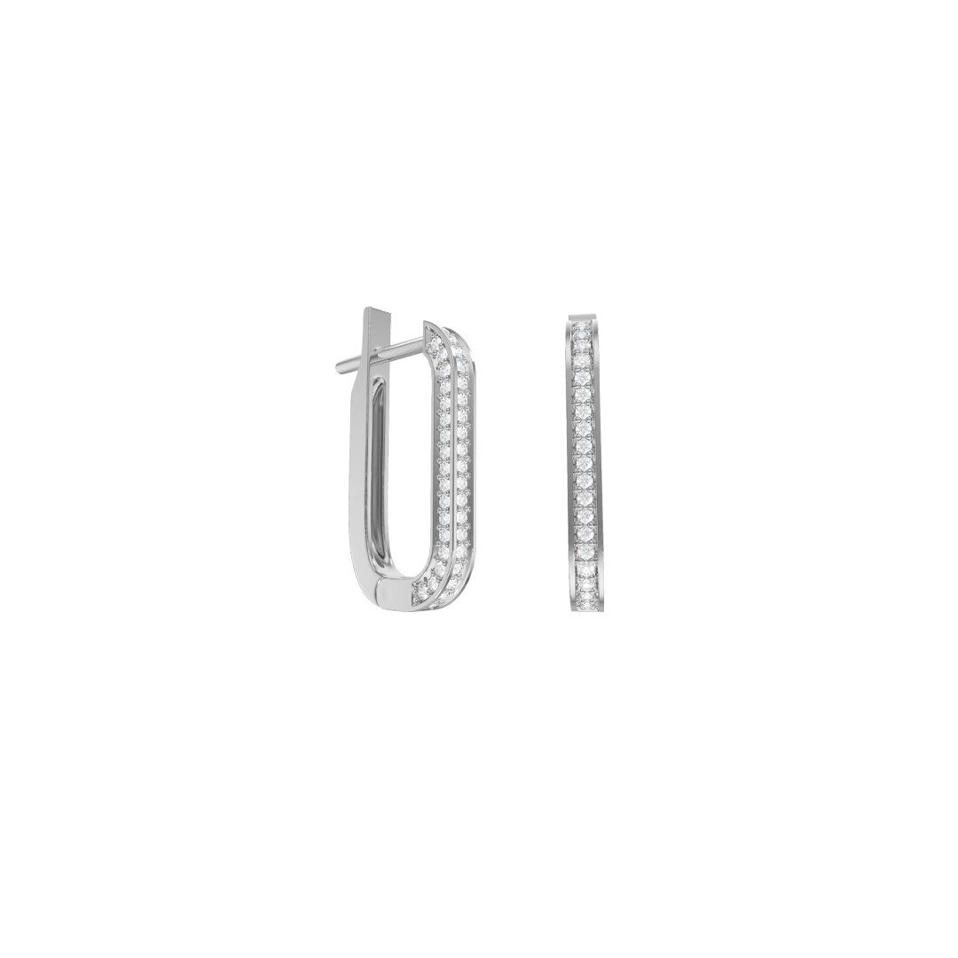 Ювелирное изделие - Серьги из серебра с фианитами в магазине Best-Gold 131008