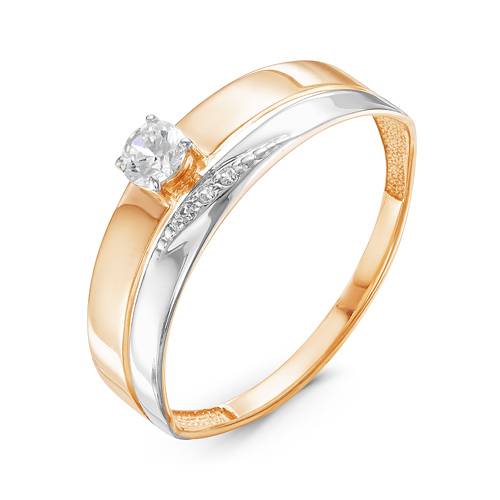 Ювелирное изделие - Кольцо из красного золота с фианитами в магазине Best-Gold 091541