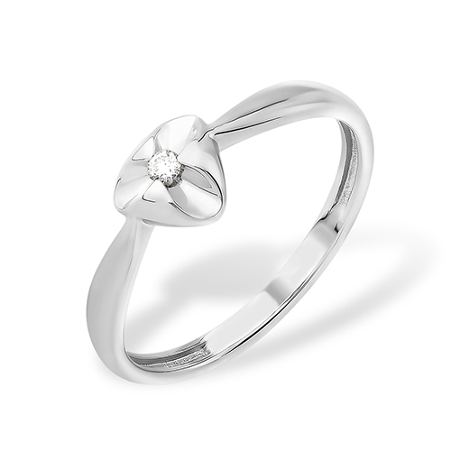 Кольцо из серебра с бриллиантом Ювелирное изделие - Кольцо из серебра с бриллиантом в магазине Best-Gold 153498