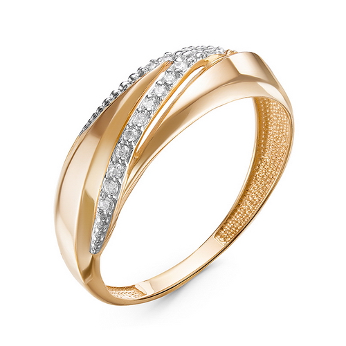 Ювелирное изделие - Кольцо из красного золота с фианитами в магазине Best-Gold 002481