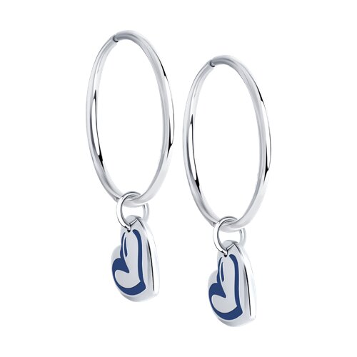 Ювелирное изделие - Серьги из серебра с эиалью в магазине Best-Gold 152847