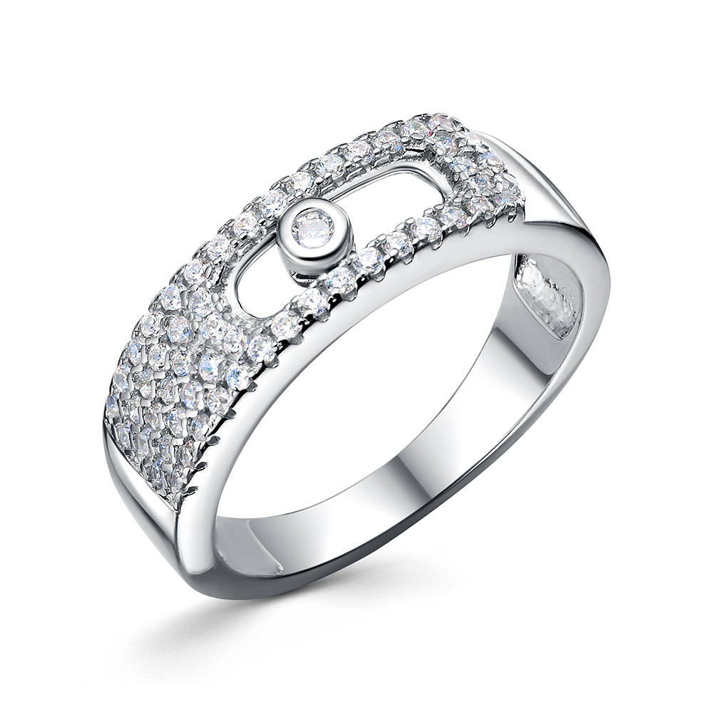 Кольцо из серебра с цирконами Ювелирное изделие - Кольцо из серебра с цирконами в магазине Best-Gold 156053