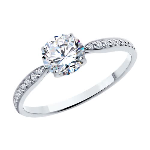 Кольцо из белого золота с фианитами Ювелирное изделие - Кольцо из белого золота с фианитами в магазине Best-Gold 155708