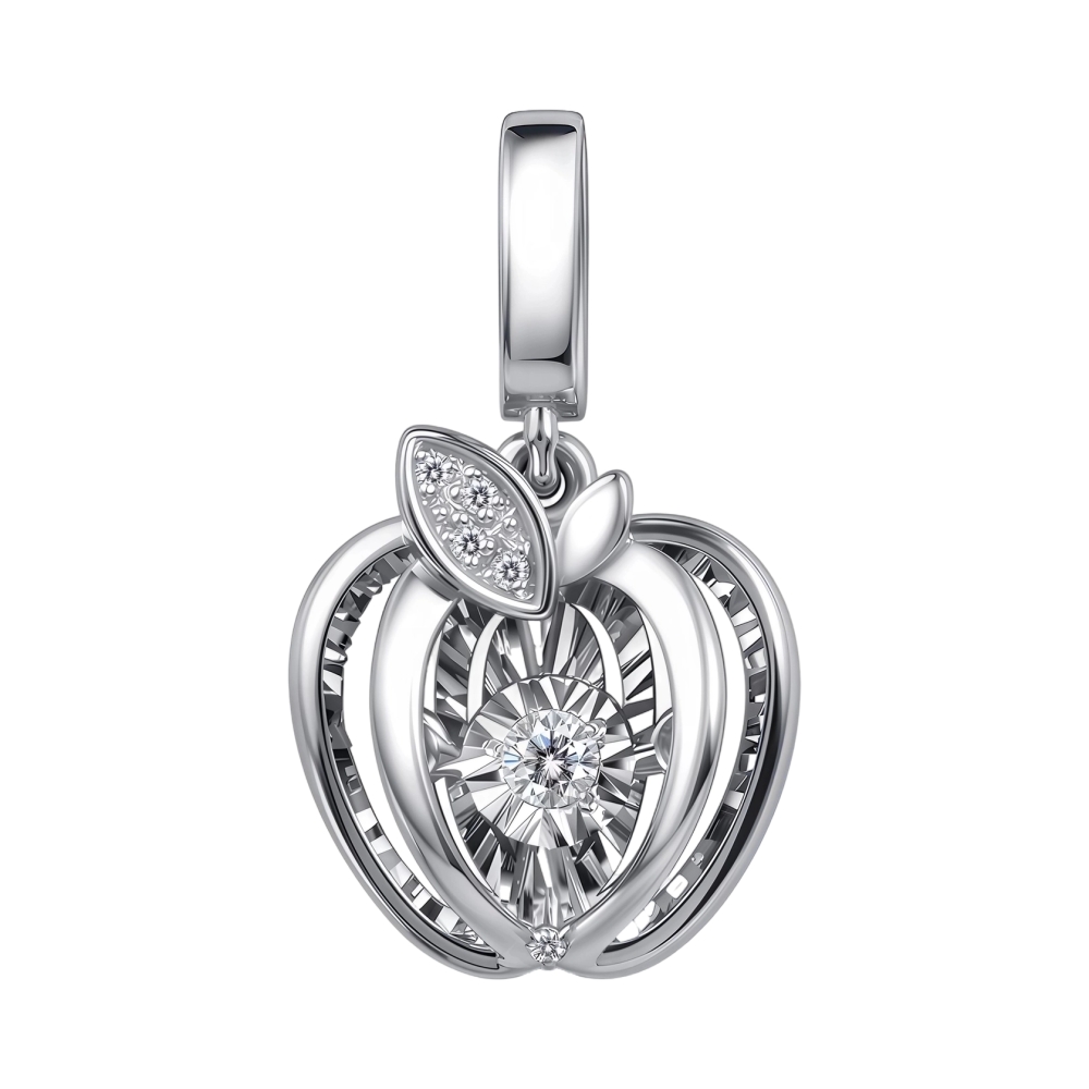Подвеска из белого золота с бриллиантами