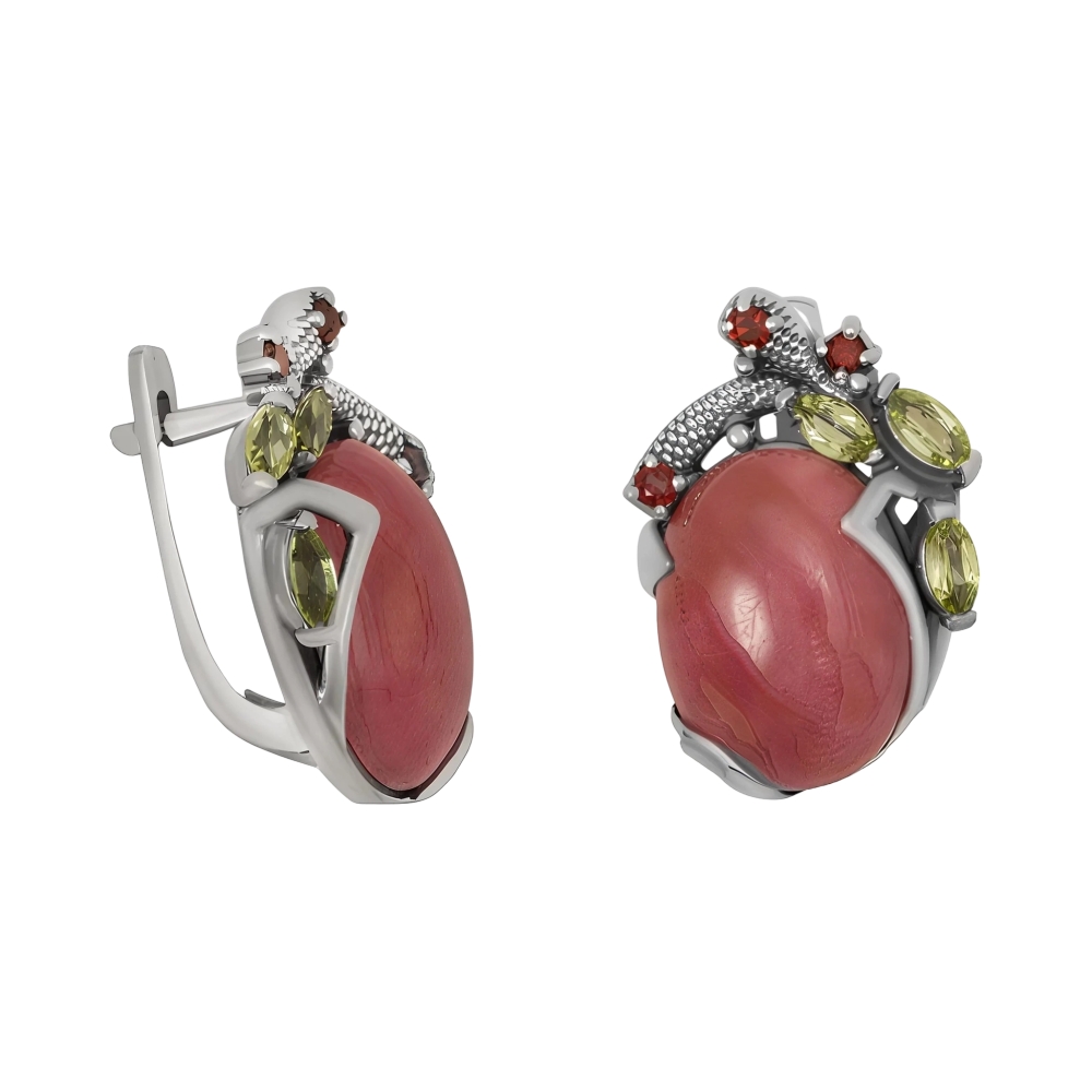 Серьги из серебра с кварцем Ювелирное изделие - Серьги из серебра с кварцем в магазине Best-Gold 153150