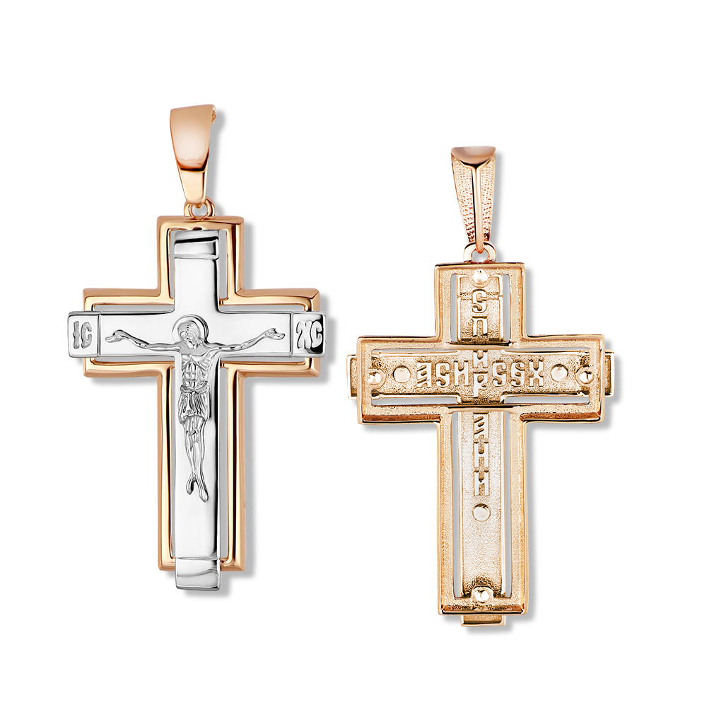 Крест из красного золота Ювелирное изделие - Крест из красного золота в магазине Best-Gold 124875