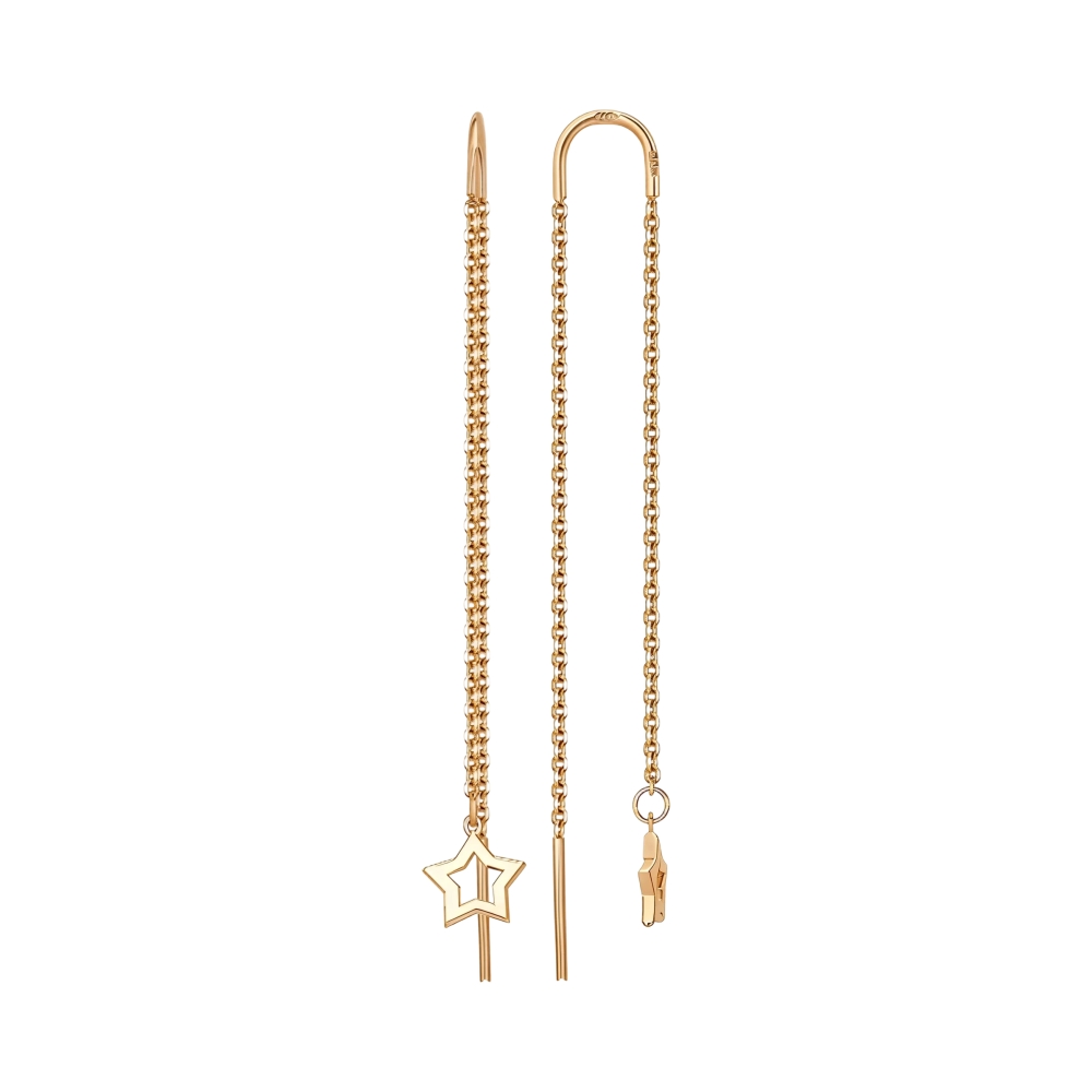 Серьги из красного золота Ювелирное изделие - Серьги из красного золота в магазине Best-Gold 155356